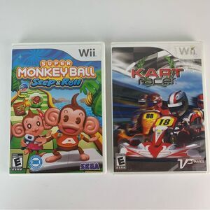 Sega Nintendo Wii bundle of 2 games super monkey ball and Kart Racer